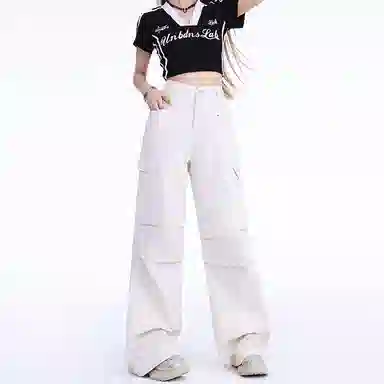 玫丝朵 美式复古时尚直筒休闲裤 女款