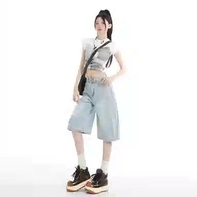 玫丝朵 舒适时尚简约牛仔裤 女款