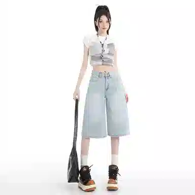 玫丝朵 舒适时尚简约牛仔裤 女款