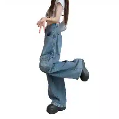 北极绒 百搭时尚简约潮流牛仔裤 女款