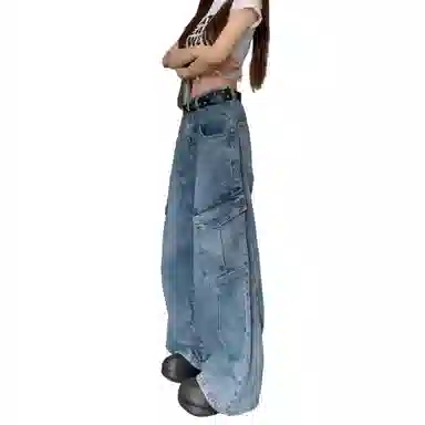 北极绒 百搭时尚简约潮流牛仔裤 女款