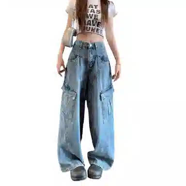 北极绒 百搭时尚简约潮流牛仔裤 女款