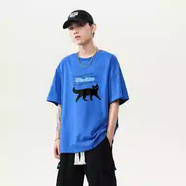 Baleno Black Cat Print Tee