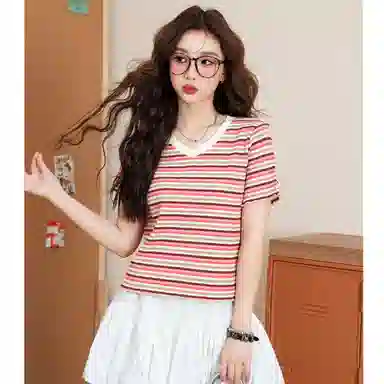 Baleno V-Neck Striped Tee