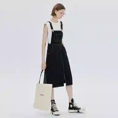 SOON FLOWER A-Line Dress Black