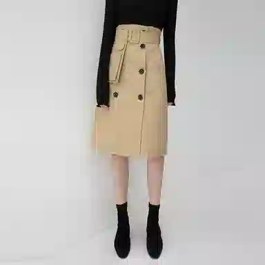 SOON FLOWER Skirt Khaki