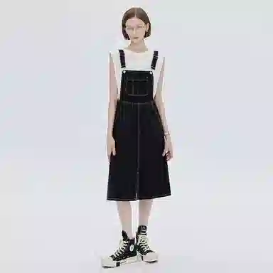 SOON FLOWER A-Line Dress Black