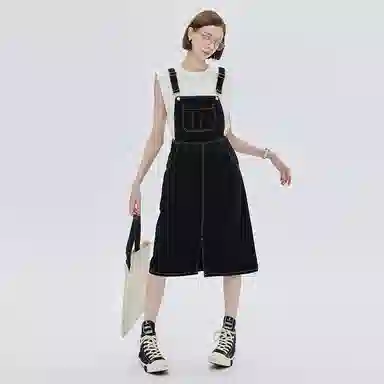 SOON FLOWER A-Line Dress Black