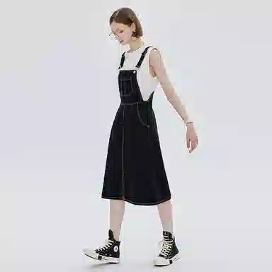 SOON FLOWER A-Line Dress Black