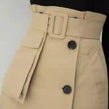 SOON FLOWER Skirt Khaki