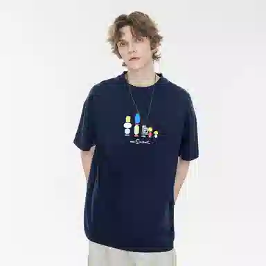 The Simpsons Cartoon Letter Print T-Shirt