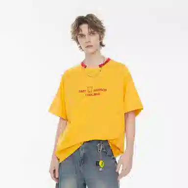 The Simpsons Retro Cartoon Embroidered T-Shirt