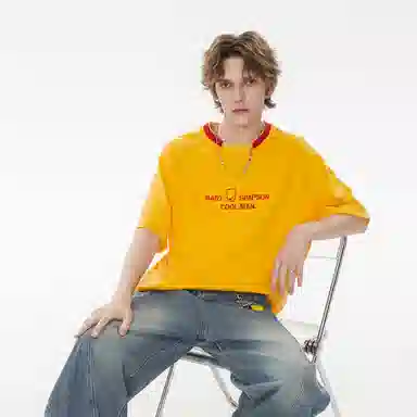 The Simpsons Retro Cartoon Embroidered T-Shirt