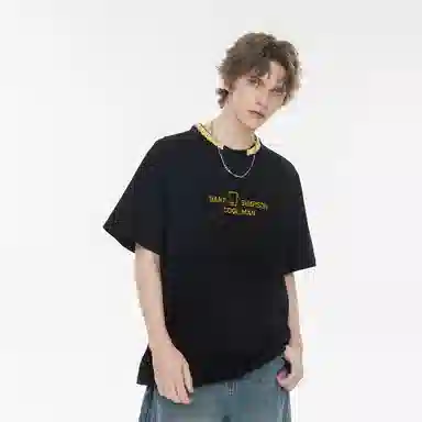 The Simpsons Retro Cartoon Embroidered T-Shirt