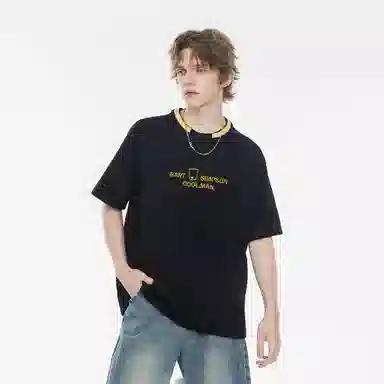 The Simpsons Retro Cartoon Embroidered T-Shirt