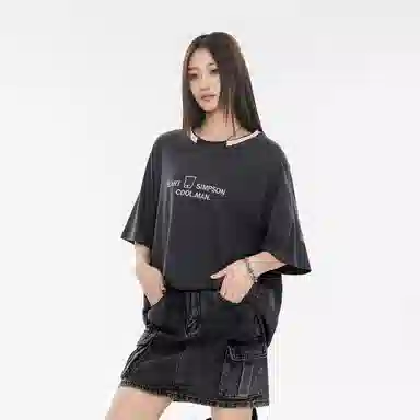 The Simpsons Retro Cartoon Embroidered T-Shirt