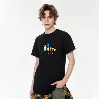 The Simpsons Cartoon Letter Print T-Shirt