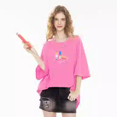 The Simpsons Cartoon Letter Print T-Shirt