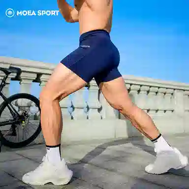 墨立方 专业压缩吸湿排汗快干舒适运动短裤 男款