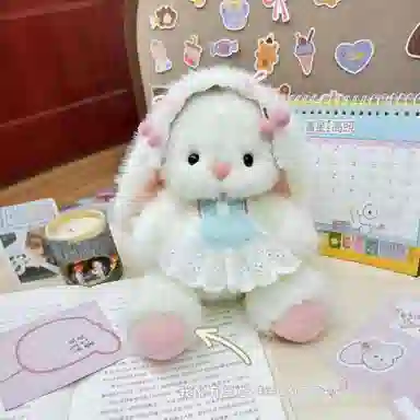 纯兔鼠 会动耳朵的小兔子毛绒公仔自制可录音可爱兔兔 其他手工制作