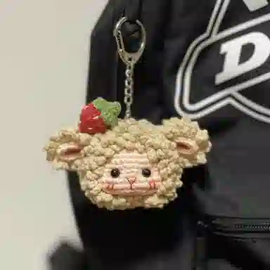 纯兔鼠 草莓古力小羊团子挂件钩针编织材料包钥匙扣 其他手工制作