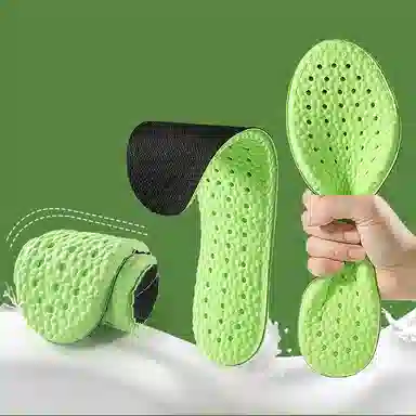 迈高乐 踩屎感艾草运动加厚减震透气防臭软底乳胶爆米花 鞋垫 男女同款情侣款