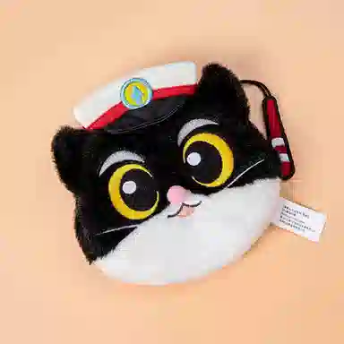 上美影 童年回忆黑猫警长 聚酯纤维 零钱包 男女同款情侣款 黑白