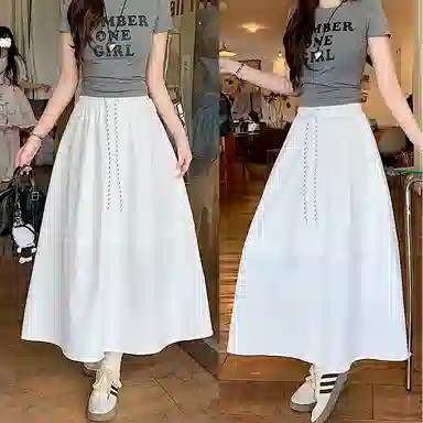 思蓓儿 温柔时尚舒适百搭纯色休闲长裙 女款