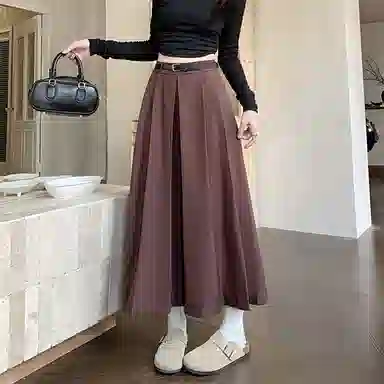 思蓓儿 简约舒适纯色通勤休闲长裙 女款