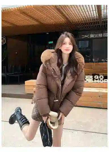 思蓓儿 短款小个子超好看时尚外套棉服 男女同款