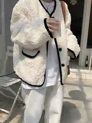 思蓓儿 宽松适中圆领长袖皮草 女款