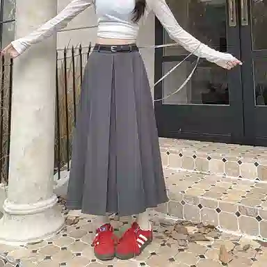 思蓓儿 简约舒适纯色通勤休闲长裙 女款