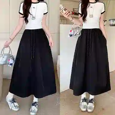 思蓓儿 温柔时尚舒适百搭纯色休闲长裙 女款