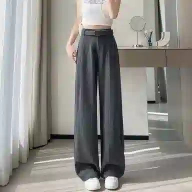 思蓓儿 亮片烫钻高腰窄版阔腿裤休闲裤 女款