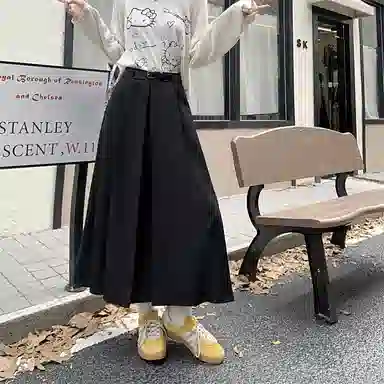 思蓓儿 简约舒适纯色通勤休闲长裙 女款