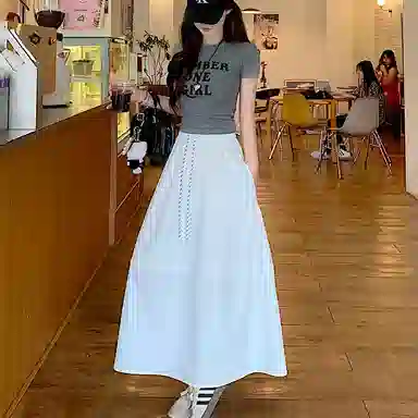 思蓓儿 温柔时尚舒适百搭纯色休闲长裙 女款