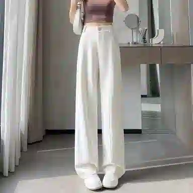 思蓓儿 亮片烫钻高腰窄版阔腿裤休闲裤 女款