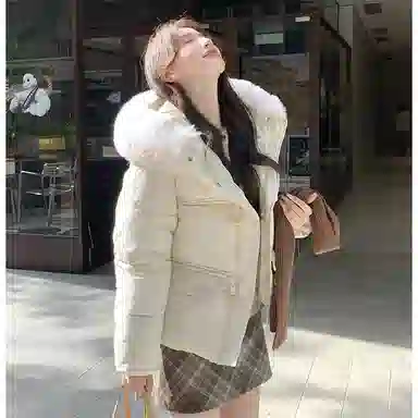 思蓓儿 短款小个子超好看时尚外套棉服 男女同款