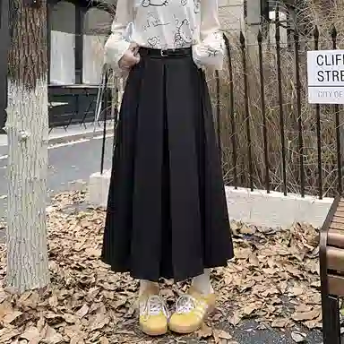 思蓓儿 简约舒适纯色通勤休闲长裙 女款