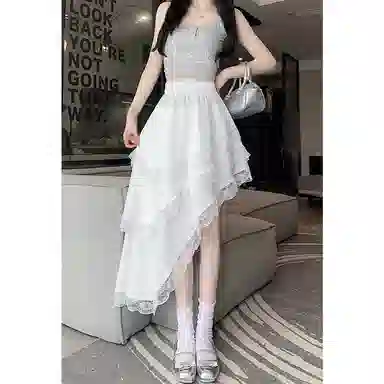 思蓓儿 时尚简约百搭纯色休闲长裙 女款