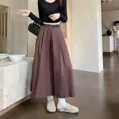 思蓓儿 简约舒适纯色通勤休闲长裙 女款