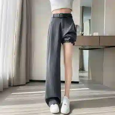 思蓓儿 亮片烫钻高腰窄版阔腿裤休闲裤 女款