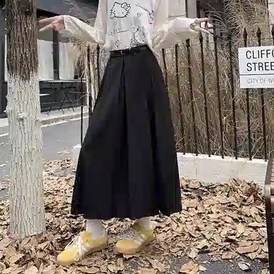 思蓓儿 简约舒适纯色通勤休闲长裙 女款