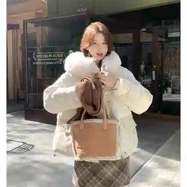 思蓓儿 短款小个子超好看时尚外套棉服 男女同款