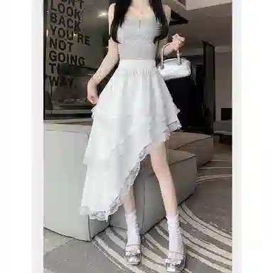 思蓓儿 时尚简约百搭纯色休闲长裙 女款