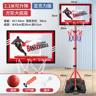 乐智由我 篮球架 可升降移动式家用 投篮框室内扣篮板 玩具
