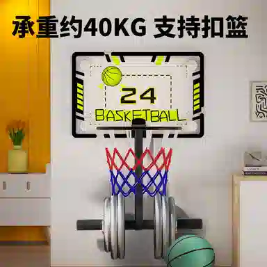 乐智由我 室内篮球架壁挂式篮筐成人标准球框 玩具