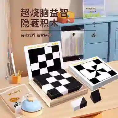 乐智由我 逻辑思维启蒙隐藏积木拼图 桌游
