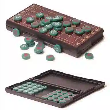 乐智由我 中国象棋高档大号仿玉成人折叠棋盘 桌游