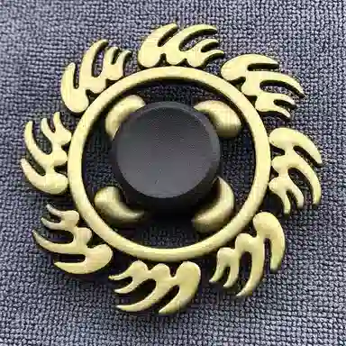 乐智由我 减压指尖陀螺古铜手指旋转陀螺手动合金解压 玩具